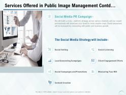 Services offered in public image management contd ppt powerpoint presentation professional