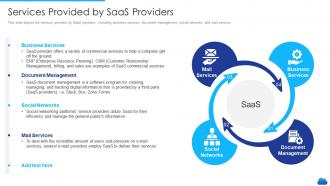 Services provided by saas providers cloud service models it