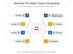 Services provided cloud computing ppt powerpoint presentation show example topics cpb