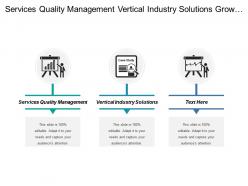 Services quality management vertical industry solutions grow lean