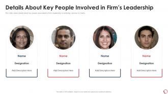 Services sales details about key people involved in firms leadership ppt model icons