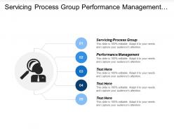 Servicing process group performance management business service partnership