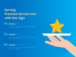 Serving Premium Service Icon With Star Sign