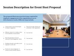 Session description for event host proposal ppt powerpoint presentation example