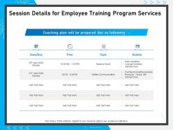 Session details for employee training program services lookup functions ppt powerpoint presentation good