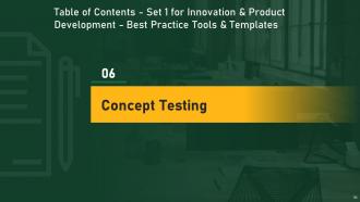 Set 1 For Innovation And Product Development Best Practice Tools And Templates Complete Deck