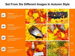 Set from six different images in autumn style