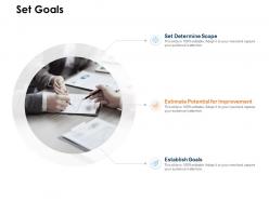 Set goals improvement ppt powerpoint presentation infographics clipart