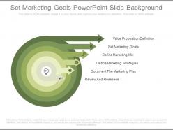 Set marketing goals powerpoint slide background