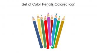 Set Of Color Pencils Colored Icon In Powerpoint Pptx Png And Editable Eps Format