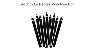Set Of Color Pencils Monotone Icon In Powerpoint Pptx Png And Editable Eps Format