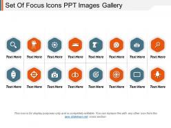 Set of focus icons ppt images gallery