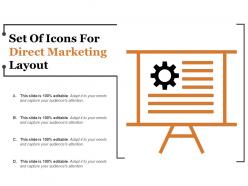 Set of icons for direct marketing layout