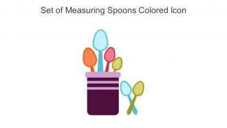 Set Of Measuring Spoons Colored Icon In Powerpoint Pptx Png And Editable Eps Format