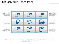 Set of mobile phone icons
