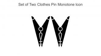 Set Of Two Clothes Pin Monotone Icon In Powerpoint Pptx Png And Editable Eps Format