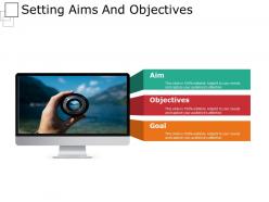 Setting aims and objectives powerpoint slide clipart