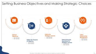 Setting business objectives and making strategic choices