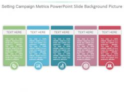 Setting campaign metrics powerpoint slide background picture