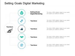 Setting goals digital marketing ppt powerpoint presentation icon gridlines cpb