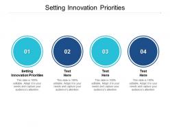 Setting innovation priorities ppt powerpoint presentation infographic template professional cpb