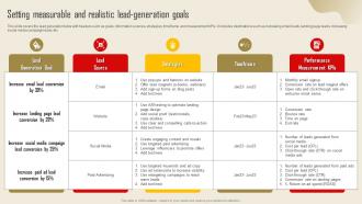Setting Measurable And Realistic Lead-Generation Lead Generation Strategy To Increase Strategy SS