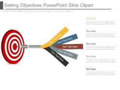 Setting objectives powerpoint slide clipart
