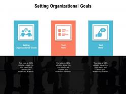 Setting organizational goals ppt powerpoint presentation model example cpb
