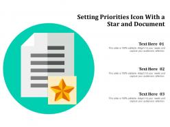 Setting Priorities Icon With A Star And Document