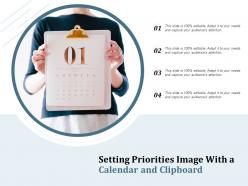 Setting priorities image with a calendar and clipboard