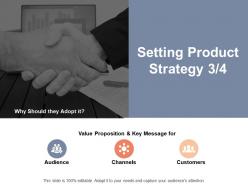 Setting product strategy audience ppt powerpoint presentation infographics outfit