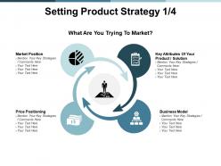 Setting product strategy business model ppt powerpoint presentation infographics model