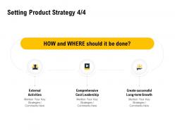Setting product strategy external ppt powerpoint presentation layouts vector