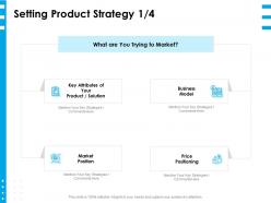 Setting product strategy market ppt powerpoint presentation layouts display