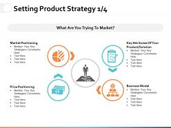 Setting product strategy ppt powerpoint presentation gallery infographics