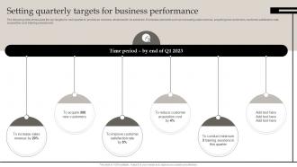 Setting Quarterly Targets For Business Performance Defining Business Performance Management