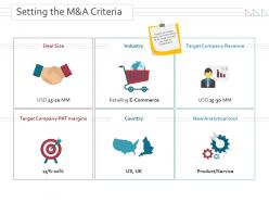 Setting the m and a criteria merger and takeovers ppt powerpoint presentation icon