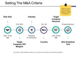 Setting The M And A Criteria Ppt Show