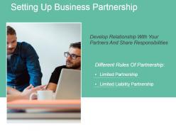 Setting Up Business Partnership Powerpoint Slide Introduction