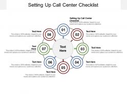 Setting up call center checklist ppt powerpoint inspiration examples cpb