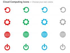Settings power global cloud computing ppt icons graphics