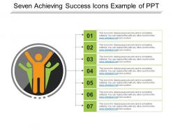 Seven achieving success icons example of ppt