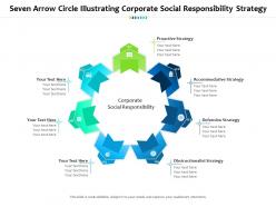 Seven arrow circle illustrating corporate social responsibility strategy