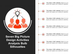 Seven big picture design activities analysis bulb silhouettes