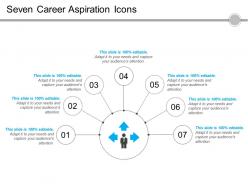 Seven career aspiration icons 7 powerpoint slide images