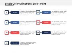 Seven colorful ribbons bullet point