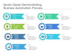 Seven gears demonstrating business automation process