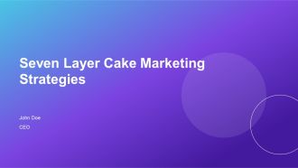 Seven Layer Cake Marketing Strategies PPT Sample AT