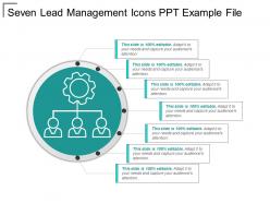 Seven lead management icons ppt example file