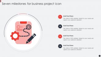 Seven Milestones For Business Project Icon